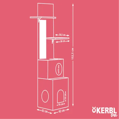 Kerbl Pet ECO hišica za mačke Alex