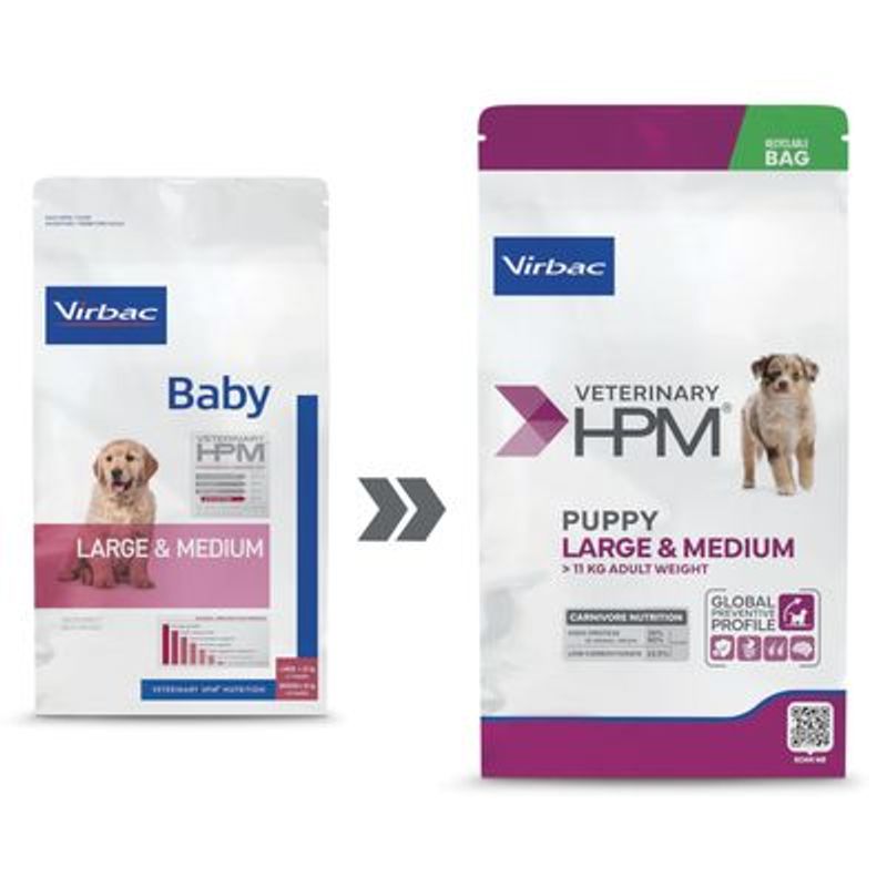 Virbac Veterinary HPM Dog Baby Large & Medium Hondenvoer