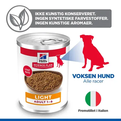 Hill's Science Plan Adult 1-6 Light, Kylling hundefoder