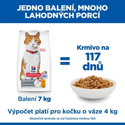 Hill's Science Plan Sterilised Cat Adult 1-6 kuracie