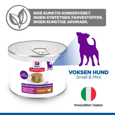 Hill's Science Plan Sensitive Stomach & Skin Small & Mini Mousse Hill's Science Plan Sensitive Stomach & Skin Small & Mini Mousse