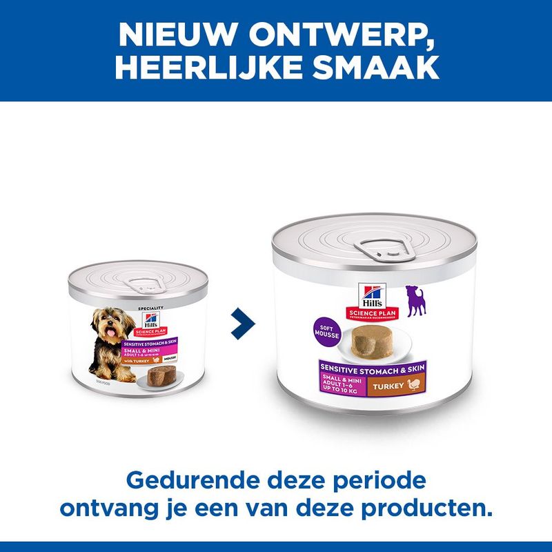 Hill's Science Plan Gevoelige Maag & Huid Small & Mini Mousse
