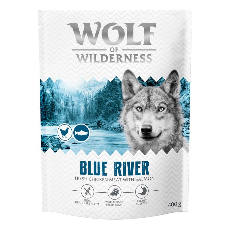 Wolf of Wilderness Adult Blue River, saumon - sans céréales