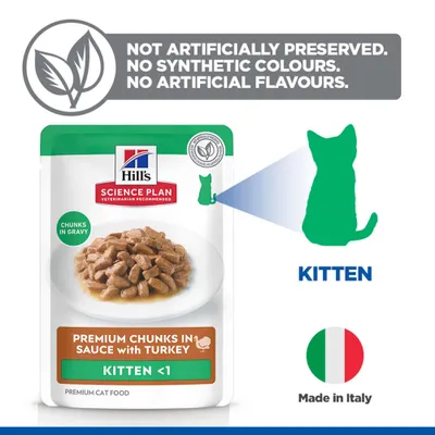 Hill's Science Plan Kitten <1 - Saver Pack: Turkey (48 x 85g)