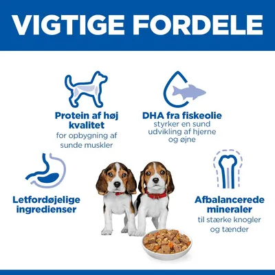 Hill's Science Plan Hvalpegryde med kylling og tilføjede grøntsager