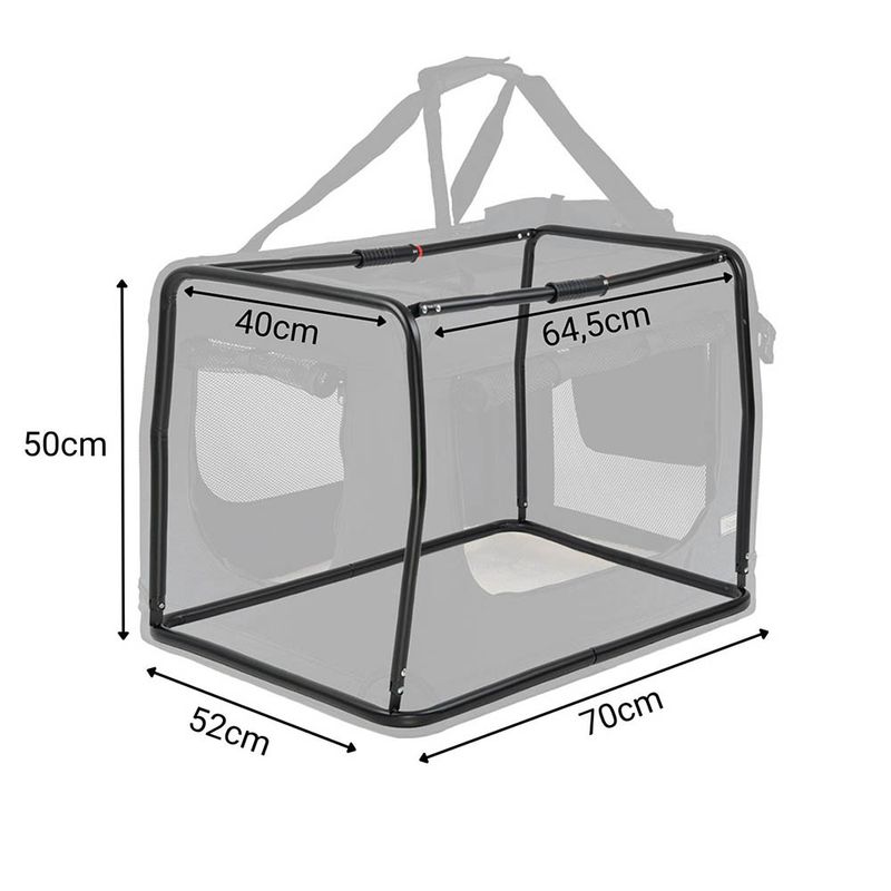 Lionto Hundetransportbox aus Textil, schwarz