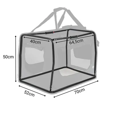 Lionto Hundetransportbox aus Textil, schwarz