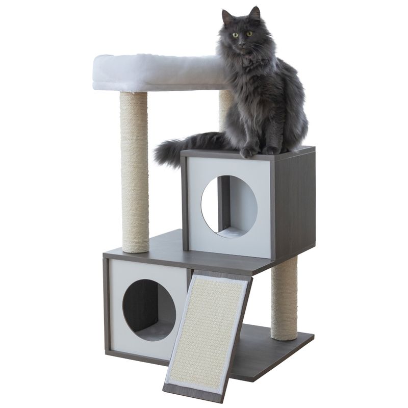 Kerbl Pet Arbre à chat Flair, blanc/gris