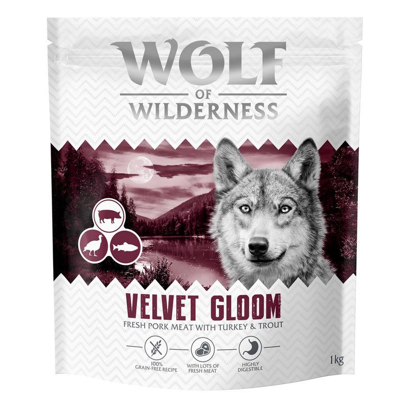 Wolf of Wilderness «Velvet Gloom» con pavo y trucha, sin cereales