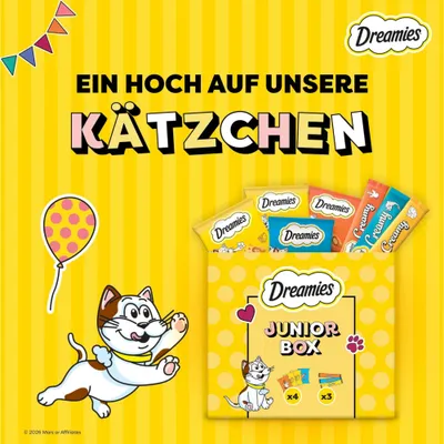 Dreamies Katzensnacks Mega Pack - Junior Box (150 g) Dreamies Katzensnacks Mega Pack - Junior Box (150 g)