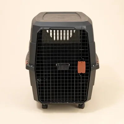TIAKI caisse de transport avec roulettes, noire - Taille XL : L 102 x l 71 x H 67 cm TIAKI caisse de transport avec roulettes, noire - Taille XL : L 102 x l 71 x H 67 cm