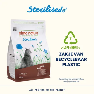 Almo Nature Functioneel Sterilised Rund & Rijst Kattenvoer Almo Nature Functioneel Sterilised Rund & Rijst Kattenvoer