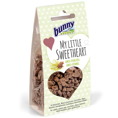 Bunny Nature My Little Sweetheart anis-fennikel. Snack til kaniner, marsvin, chinchillaer, deguer, hamstere, dværg- og farvemus, ørkenrotter og rotter.