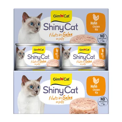 Sparpaket GimCat ShinyCat Filet in Jelly 12 x 70 g - Thunfisch & Hühnchen Mix Sparpaket GimCat ShinyCat Filet in Jelly 12 x 70 g - Thunfisch & Hühnchen Mix