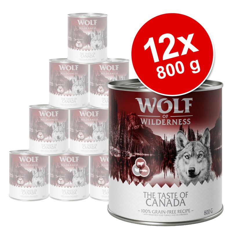 Korzystny pakiet Wolf of Wilderness „The Taste Of", 12 x 800 g