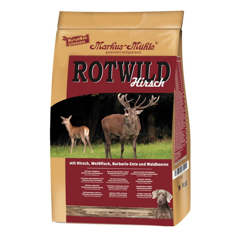 Markus Mühle Markus Mühle Red Venison Adult Dry Dog Food pet food packaging