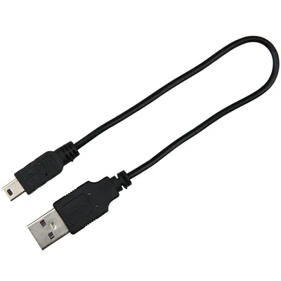 Svart USB-kabel med standard USB-kontakt och Micro-USB-kontakt, lämplig för dataöverföring eller laddning.