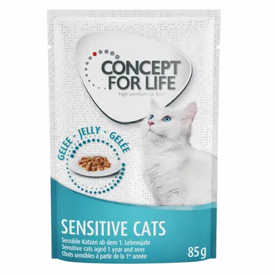 Concept for Life Sensitive Cats Gelee, τροφή για γάτες με ευαισθησίες από 1 έτους, συσκευασία 85g.