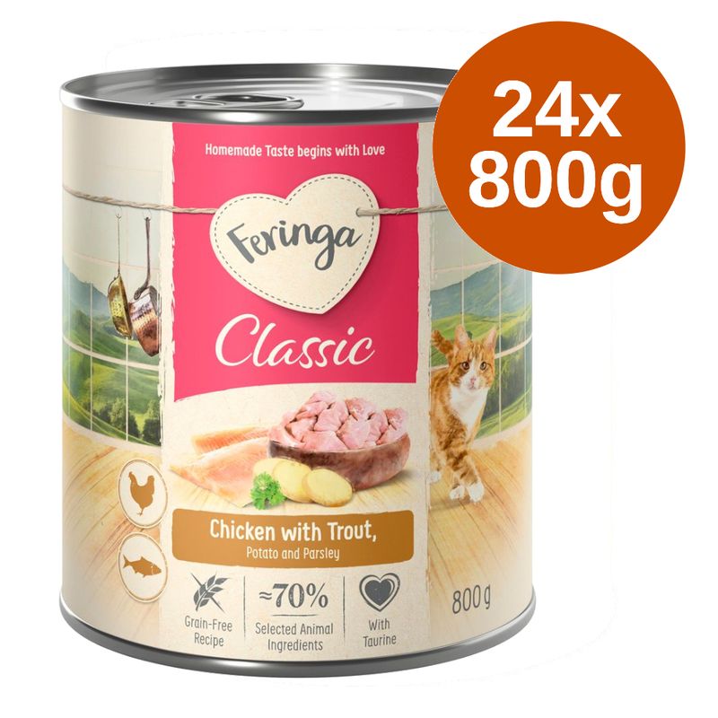 Feringa Classic Meat Menù 24 x 800 g umido per gatti