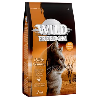 Wild Freedom Wide Country kissanruoka, 2 kg, 100 % viljaton resepti, tuoretta siipikarjanlihaa.