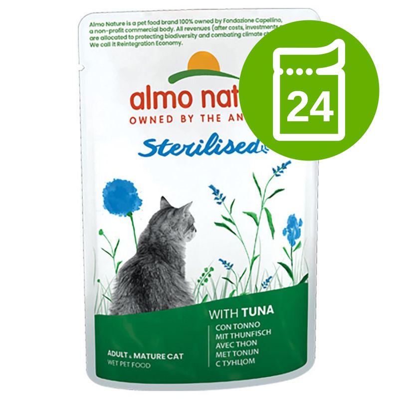 Megapakiet Almo Nature Holistic Sterilised, 24 x 70 g