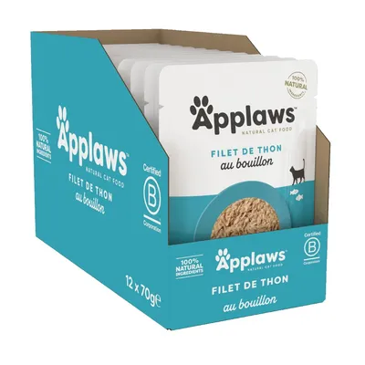Paquet économique Applaws Cat Natural au bouillon 24 x 70 g