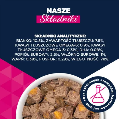 Eukanuba Puppy, pstrąg z batatami