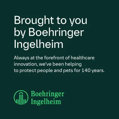 Brought to you by Boehringer Ingelheim. Always at the forefront of healthcare innovation, we’ve been helping to protect people and pets for 140 years. Boehringer Ingelheim.
