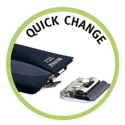 Moser машинка за подстригване на животинска козина с функция Quick Change за лесна смяна на ножовете.