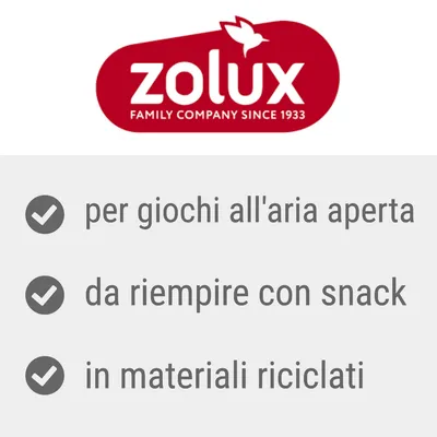 zolux FAMILY COMPANY SINCE 1933; per giochi all'aria aperta, da riempire con snack, in materiali riciclati