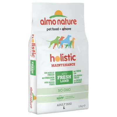 almo nature holistic maintenance hondenvoer, met verse lam, no GMO, NSPF, adult dog L, 12 kg