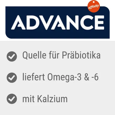 Advance. Quelle für Präbiotika, liefert Omega-3 & -6, mit Kalzium.