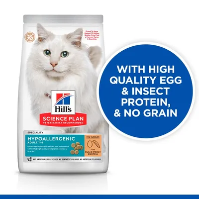 Hypoallergenic food with high quality egg and insect protein, no grain, formulated for delicate skin and stomach. No artificial preservatives, colours or flavours.