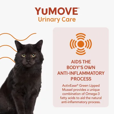 YuMOVE Urinary Care. Aids the body’s own anti-inflammatory process. ActivEase Green Lipped Mussel provides Omega-3 fatty acids to support the natural anti-inflammatory process.