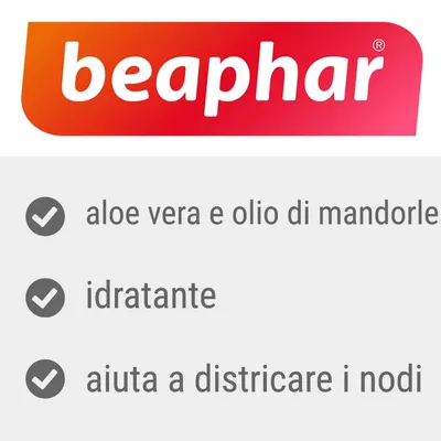 beaphar; aloe vera e olio di mandorle, idratante, aiuta a districare i nodi