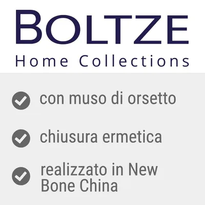 Boltze Home Collections, con muso di orsetto, chiusura ermetica, realizzato in New Bone China