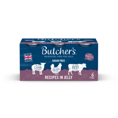 Butcher's Grain Free Recipes in Jelly 6 x 400g - Mixed Pack Butcher's Grain Free Recipes in Jelly 6 x 400g - Mixed Pack
