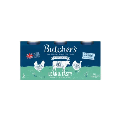 Butcher's Wholegrain Lean & Tasty 6 x 390g - Mixed Pack Butcher's Wholegrain Lean & Tasty 6 x 390g - Mixed Pack