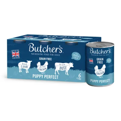Butcher's Grain Free Puppy Perfect 6 x 400g - Mixed Pack Butcher's Grain Free Puppy Perfect 6 x 400g - Mixed Pack