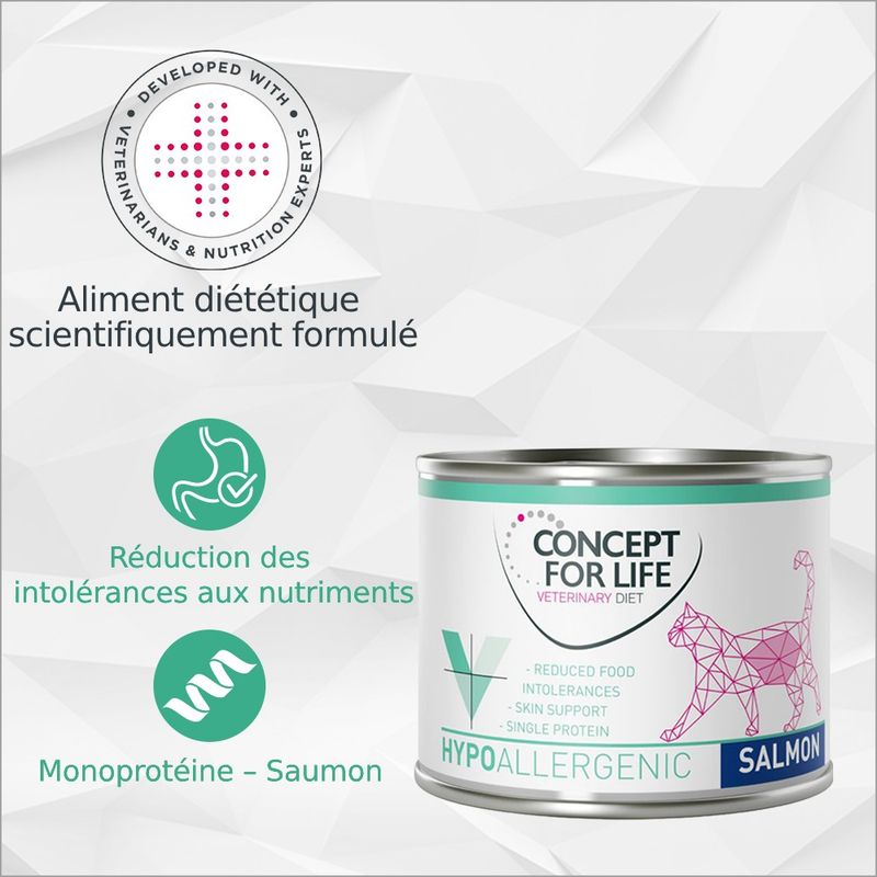Concept for Life Veterinary Diet Hypoallergenic saumon pour chat