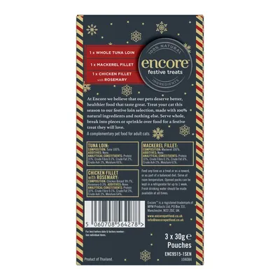 Encore Cat Festive Treats Variety Pack 3 x 30g - Variety Pack (3 x 30g) Encore Cat Festive Treats Variety Pack 3 x 30g - Variety Pack (3 x 30g)