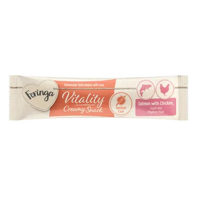 Feringa Vitality Creamy Snack, Hairball Care, mit Lachs und Huhn, Inulin und Flohsamenschalen. Homemade Taste begins with Love.