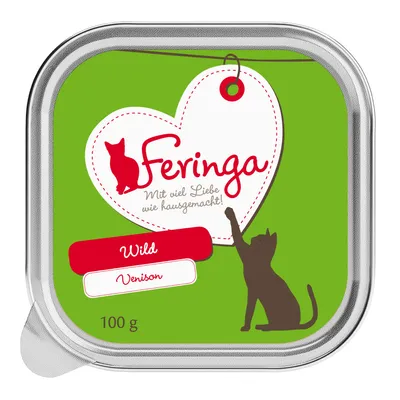 Feringa kissanruoka, maku riista, rakkaudella kuin kotitekoista. Pakkauskoko: 100 g.