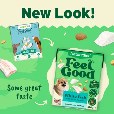Naturediet Feel Good Adult - White Fish - 18 x 390g Naturediet Feel Good Adult - White Fish - 18 x 390g