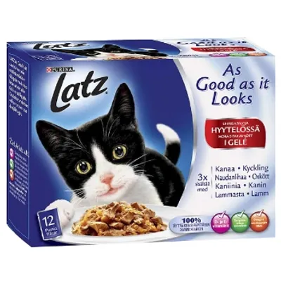 38 + 10 gratis! 48 x 85 g Latz våtfôr