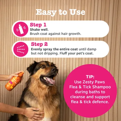 Zesty Paws Flea & Tick Spray - 250ml Zesty Paws Flea & Tick Spray - 250ml