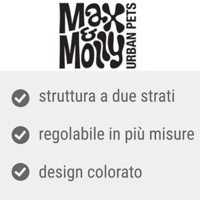 Max & Molly Urban Pets, struttura a due strati, regolabile in più misure, design colorato