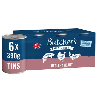Butcher's Grain Free Healthy Heart 6 x 390g - Mixed Pack Butcher's Grain Free Healthy Heart 6 x 390g - Mixed Pack