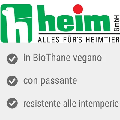 heim GmbH ALLES FÜR'S HEIMTIER. in BioThane vegano, con passante, resistente alle intemperie.