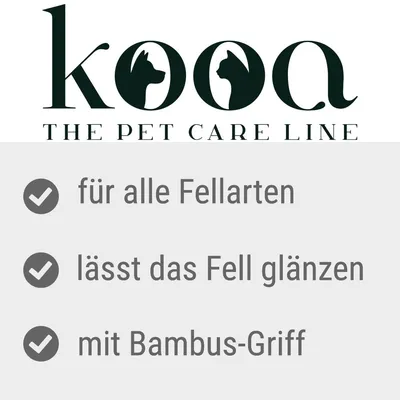 kooa The Pet Care Line. Za sve vrste dlake, daje sjaj dlaci, s bambusovom drškom.